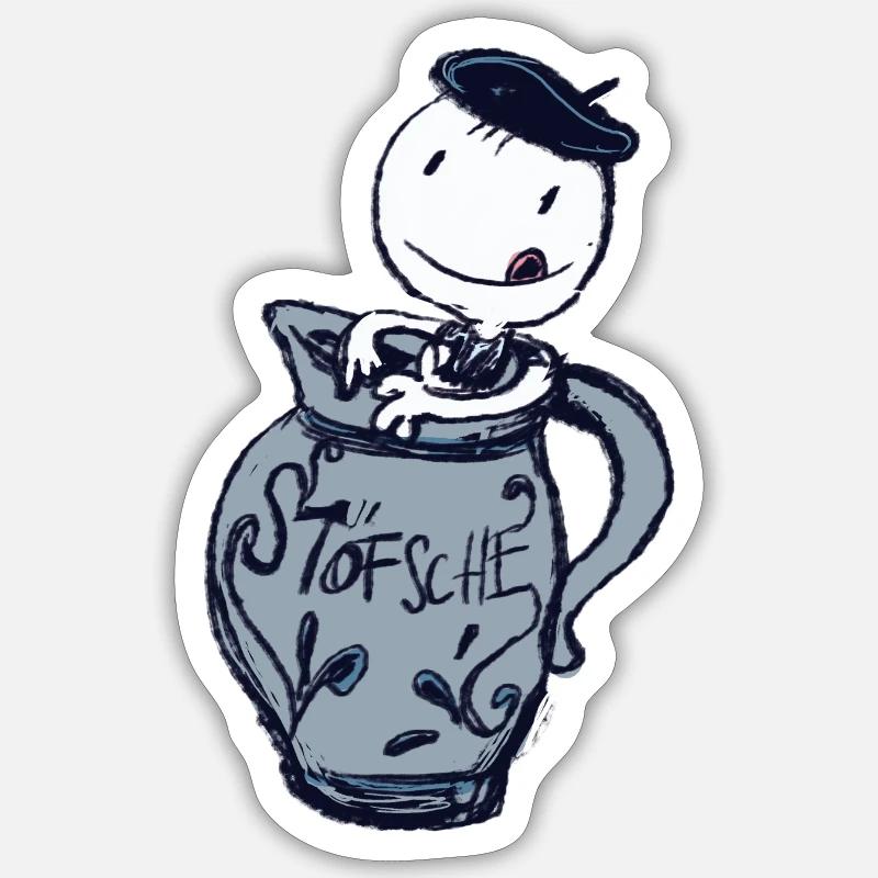 Stöfsche - Sticker Größe S (10 x 10 cm) - Mattweiß