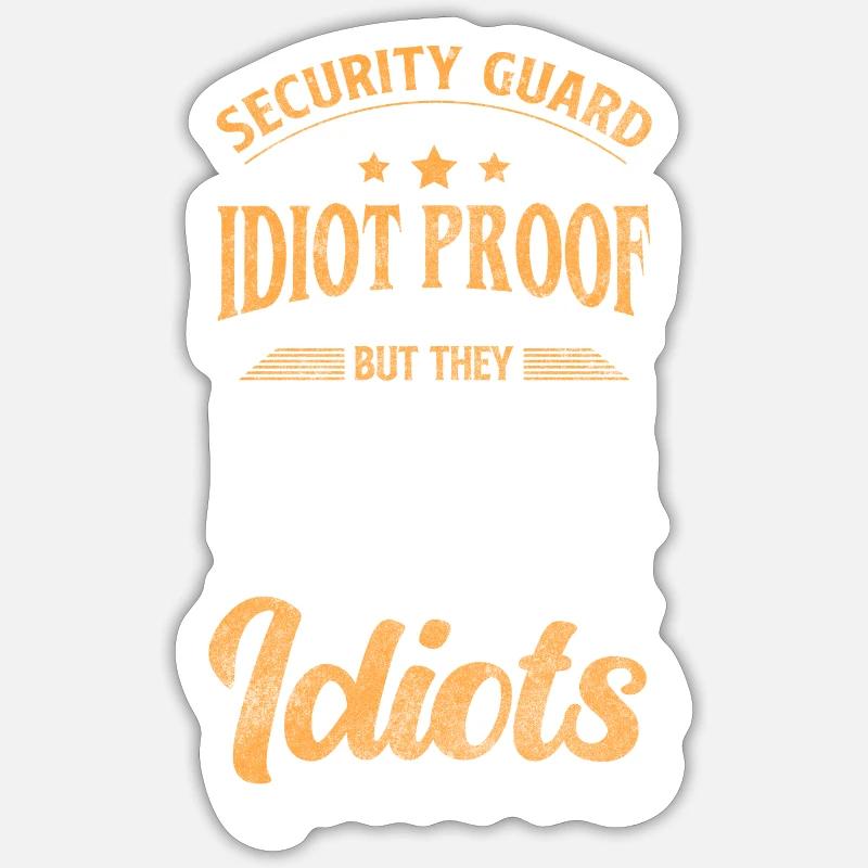 Security guard building night shift Sticker size S (10 x 10 cm)