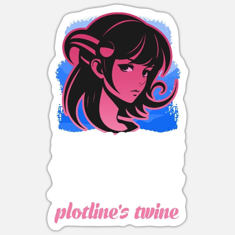 Character´s Shine plotline´s twine - Sticker Größe S (10 x 10 cm) - Mattweiß