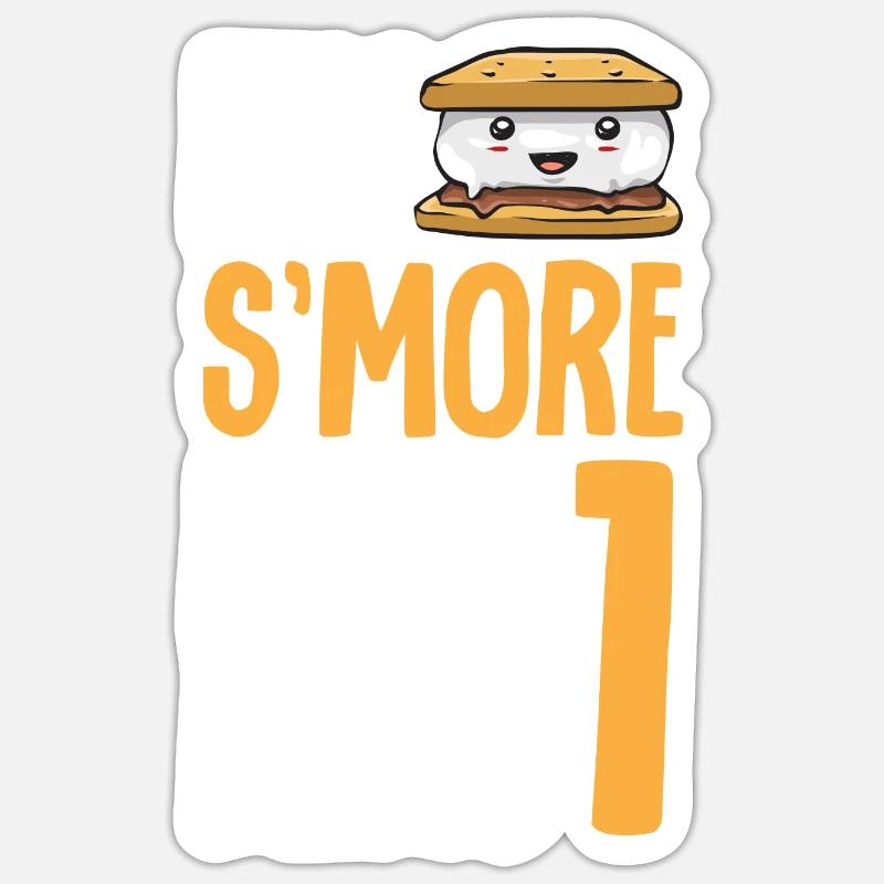 S'more Campfire Marshmallow Camping Sticker taille S (10 x 10 cm)
