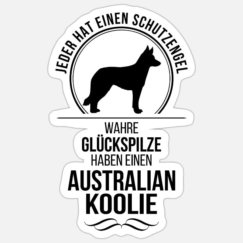 Australian Koolie Schutzengel Hunde Wilsigns Sticker Größe S (10 x 10 cm)