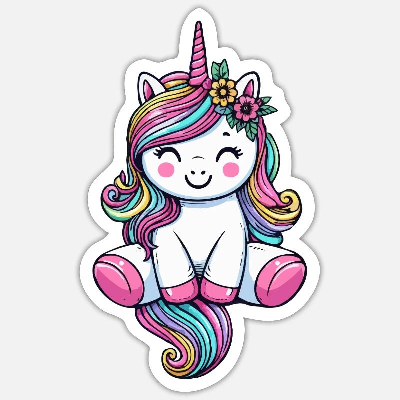 Süßes Einhorn Sticker Größe S (10 x 10 cm)