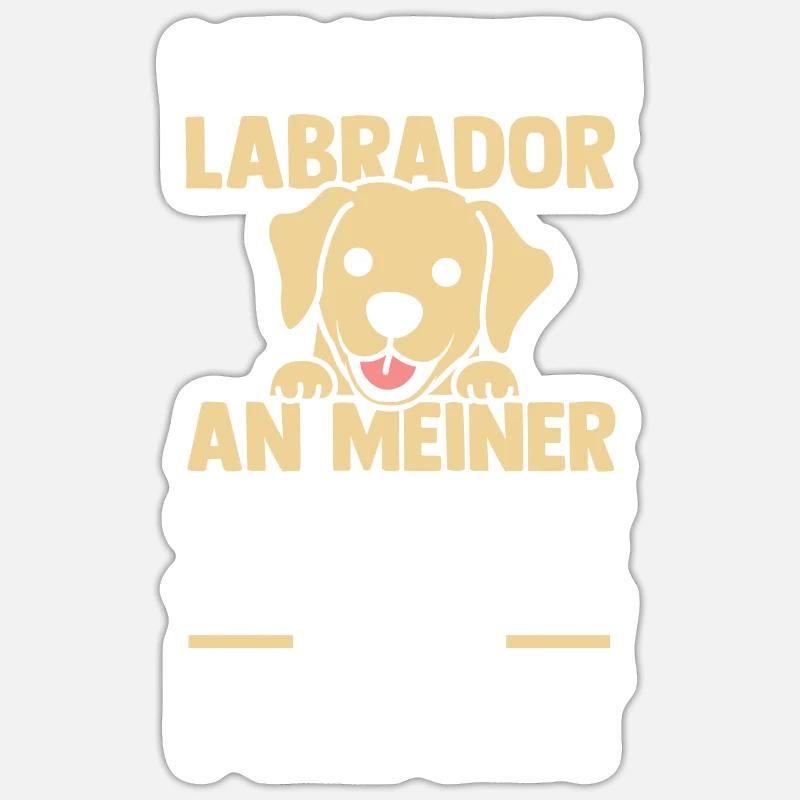 Hund Labrador - Sticker Größe S (10 x 10 cm) - Mattweiß