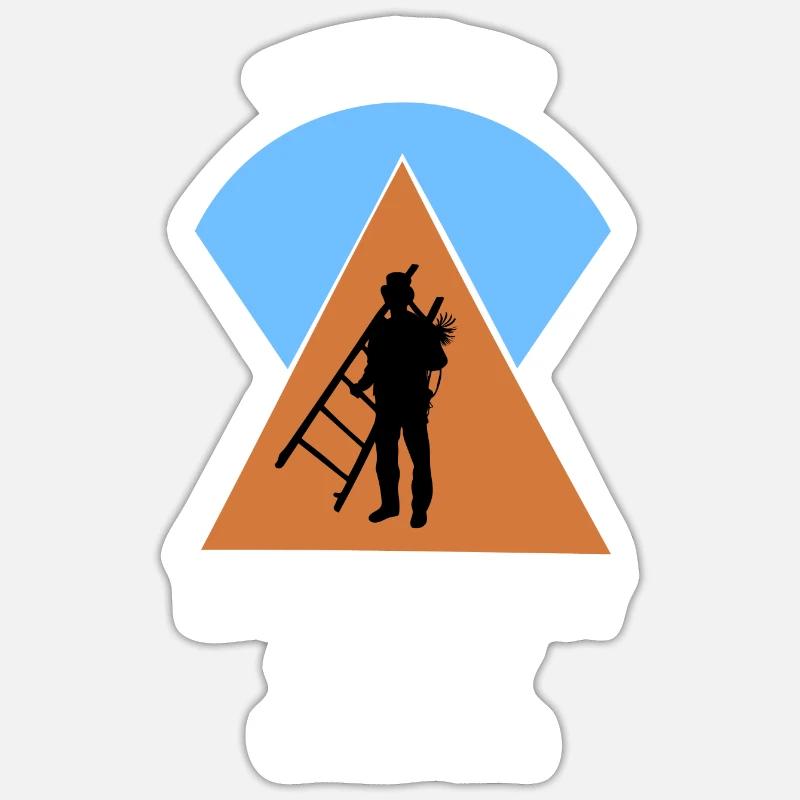 Ramoneur Ramoneur Ramoneur - Sticker taille S (10 x 10 cm) - blanc mat