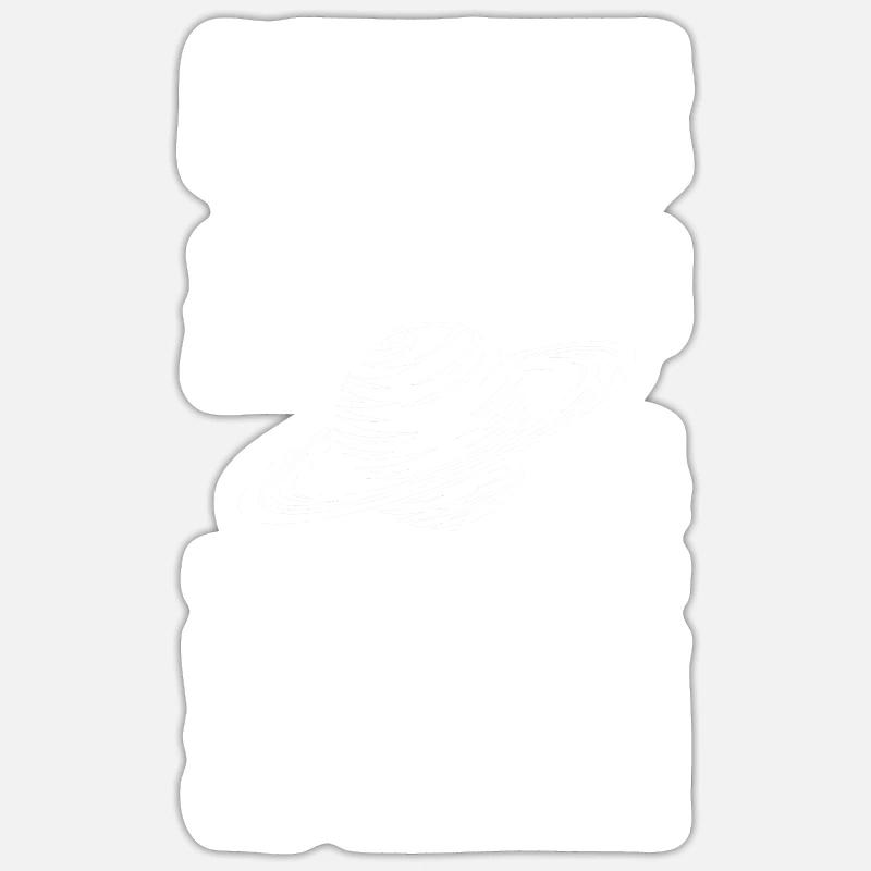 Astrologie, Astrologue, Astronaute, Univers, Espace - Sticker taille S (10 x 10 cm) - blanc mat