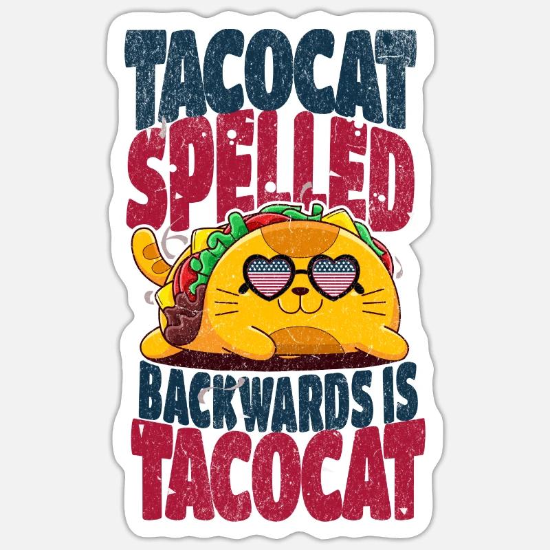 Taco - Sticker taille S (10 x 10 cm) - blanc mat