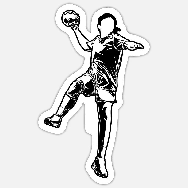 Handball Mädchen Sticker Größe S (10 x 10 cm)