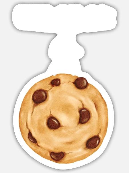 Auf den Keks gehen - Sticker Größe S (10 x 10 cm) - Mattweiß