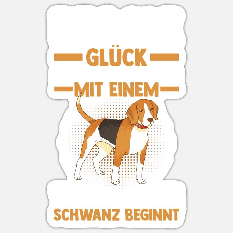 Dog Beagle - Sticker size S (10 x 10 cm) - white matte