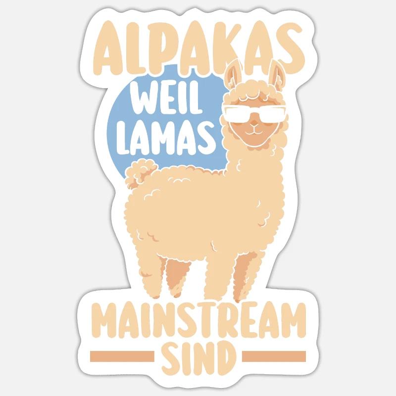 Alpaca - Sticker size S (10 x 10 cm) - white matte