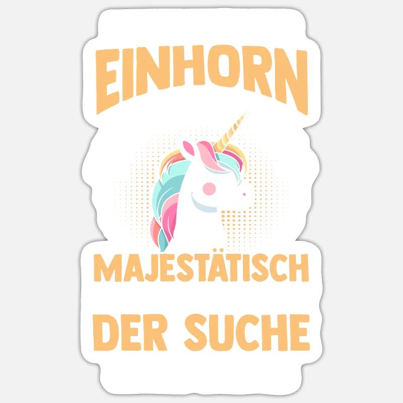 Einhorn - Sticker Größe S (10 x 10 cm) - Mattweiß