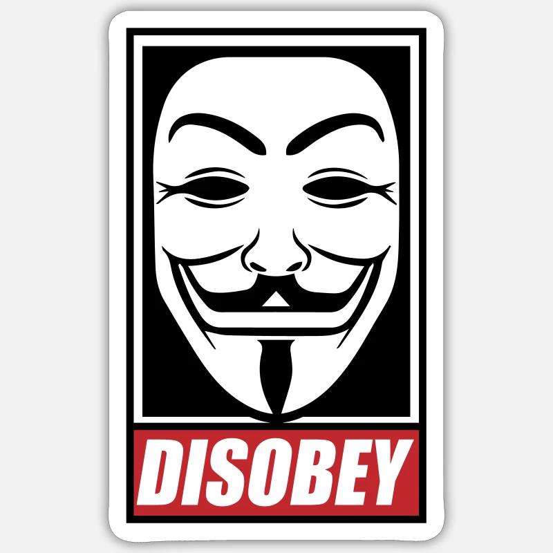 Désobéir Couleurs modifiables - Sticker taille S (10 x 10 cm) - blanc mat