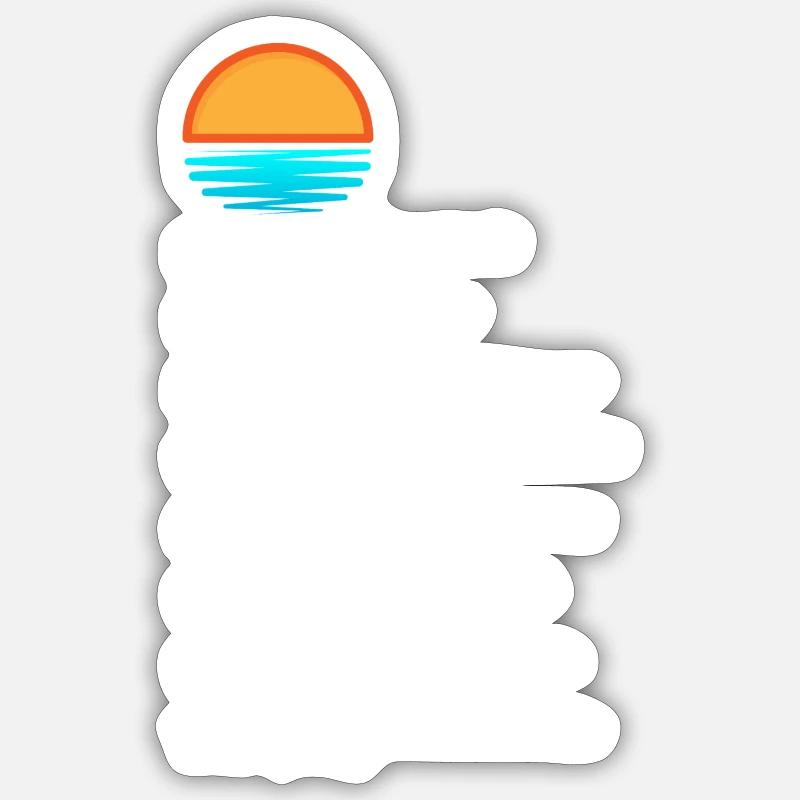 Bekannte Surf Spots Liste - Sticker Größe S (10 x 10 cm) - Mattweiß