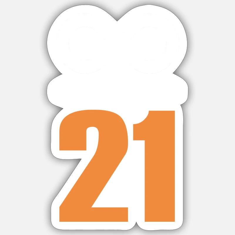 Bitcoin Sprüche Wertspeicher Unendlich 21 - Sticker Größe S (10 x 10 cm) - Mattweiß