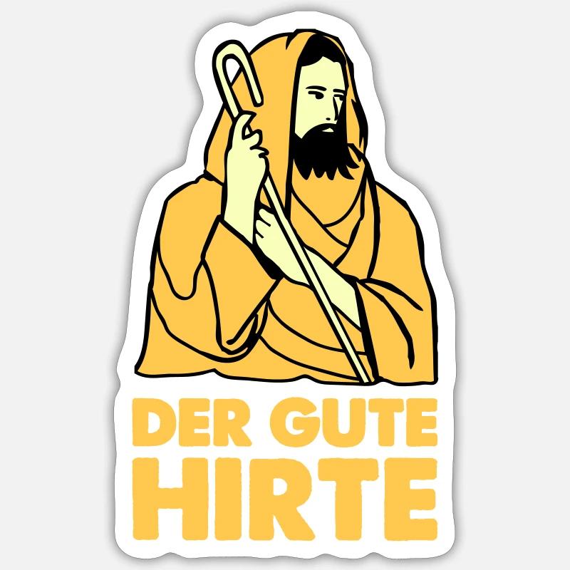 jesus hirte Sticker Größe S (10 x 10 cm)