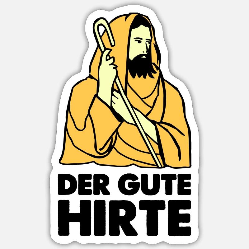 jesus hirte Sticker Größe S (10 x 10 cm)