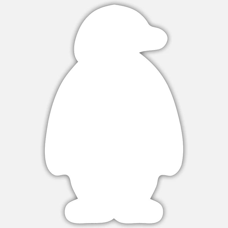 Penguin Silhouette Elegant Design - Sticker size S (10 x 10 cm) - white matte