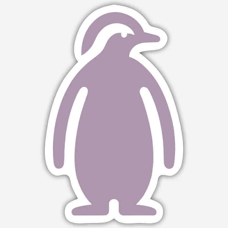 Penguin Silhouette Elegant Design - Sticker size S (10 x 10 cm) - white matte