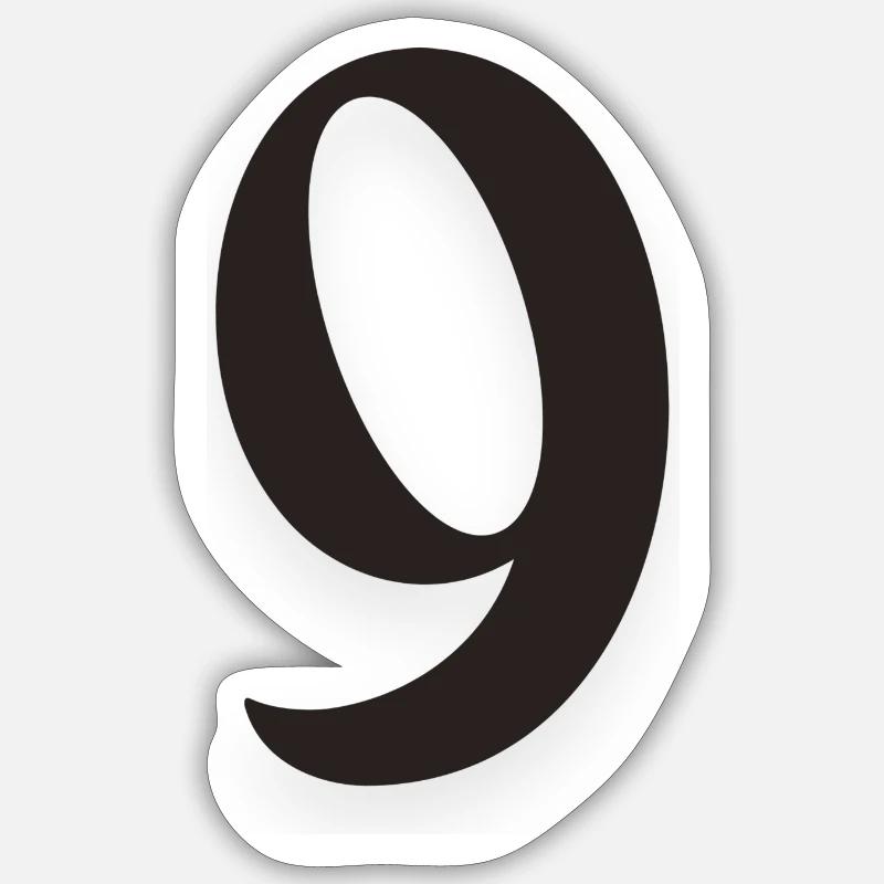 9 - Sticker Größe S (10 x 10 cm) - Mattweiß