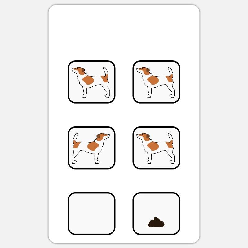 Jack Russell Terrier Training Sticker Größe S (10 x 10 cm)