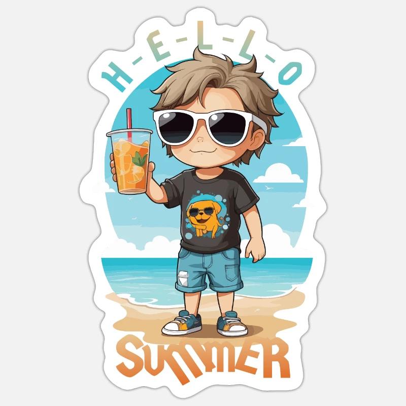 Hello Summer Sticker size S (10 x 10 cm)