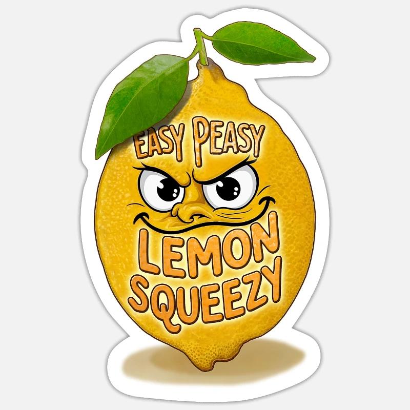 Lemon Joy - Sticker size S (10 x 10 cm) - white matte