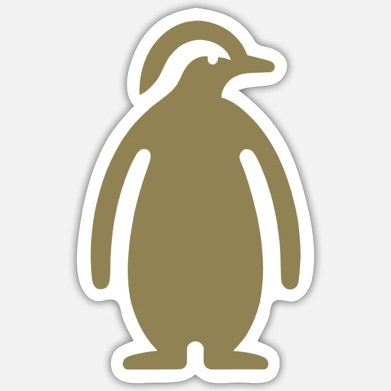 Penguin Silhouette Elegant Design - Sticker size S (10 x 10 cm) - white matte