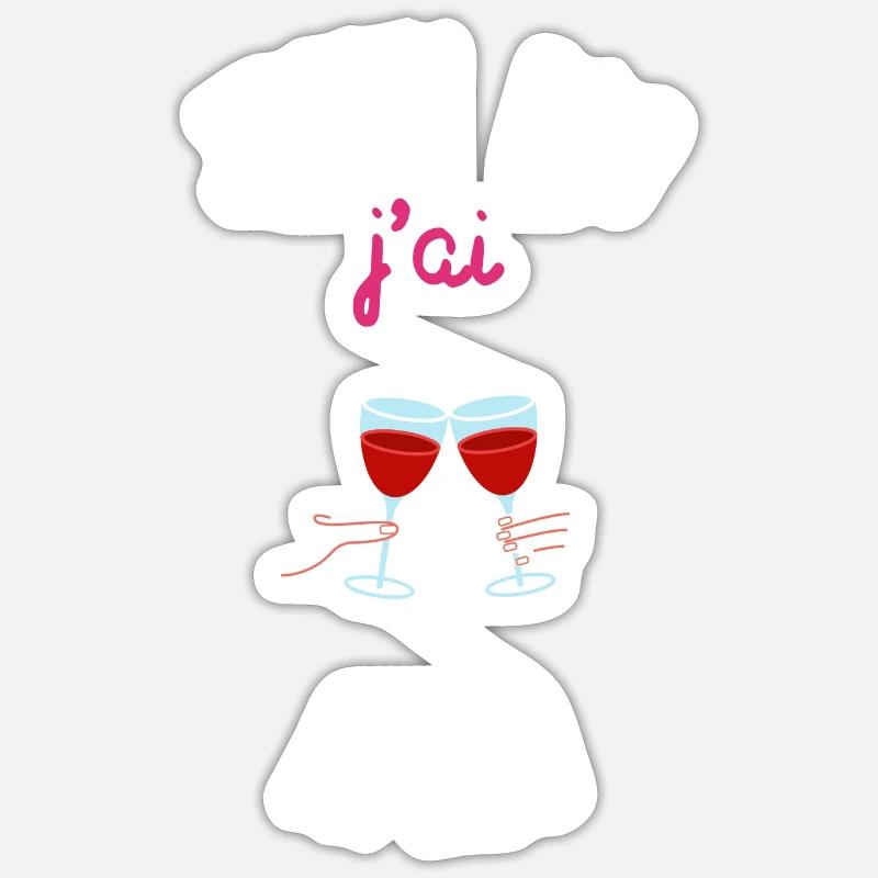 J'peux pas j'ai apero - Sticker taille S (10 x 10 cm) - blanc mat