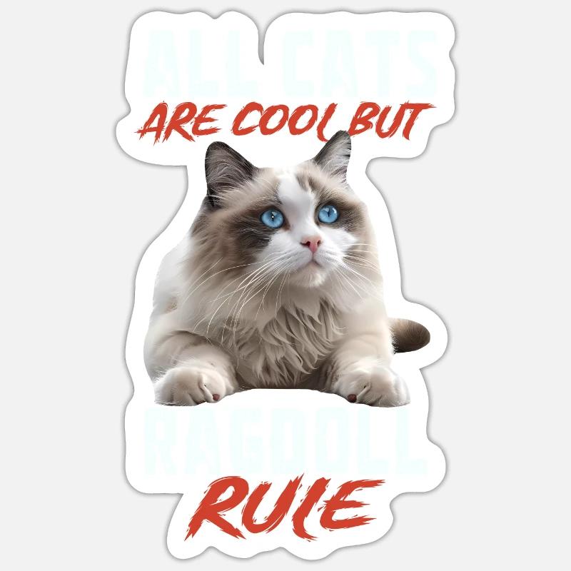 Ragdoll - Sticker size S (10 x 10 cm) - white matte