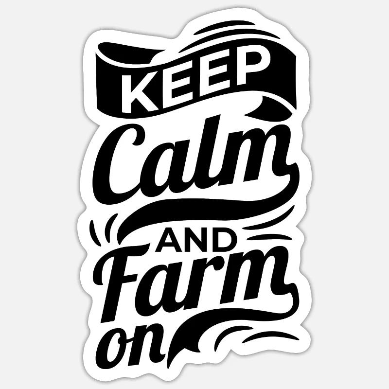 Bauer Spruch - Sticker taille S (10 x 10 cm) - blanc mat