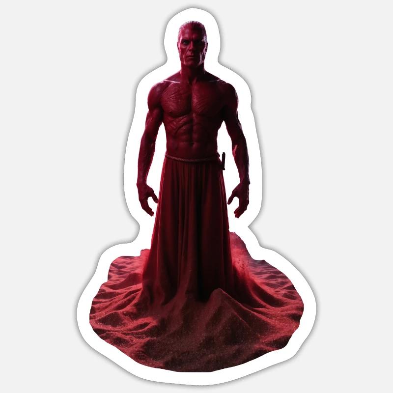 John Blund rouge - Sticker taille S (10 x 10 cm) - blanc mat