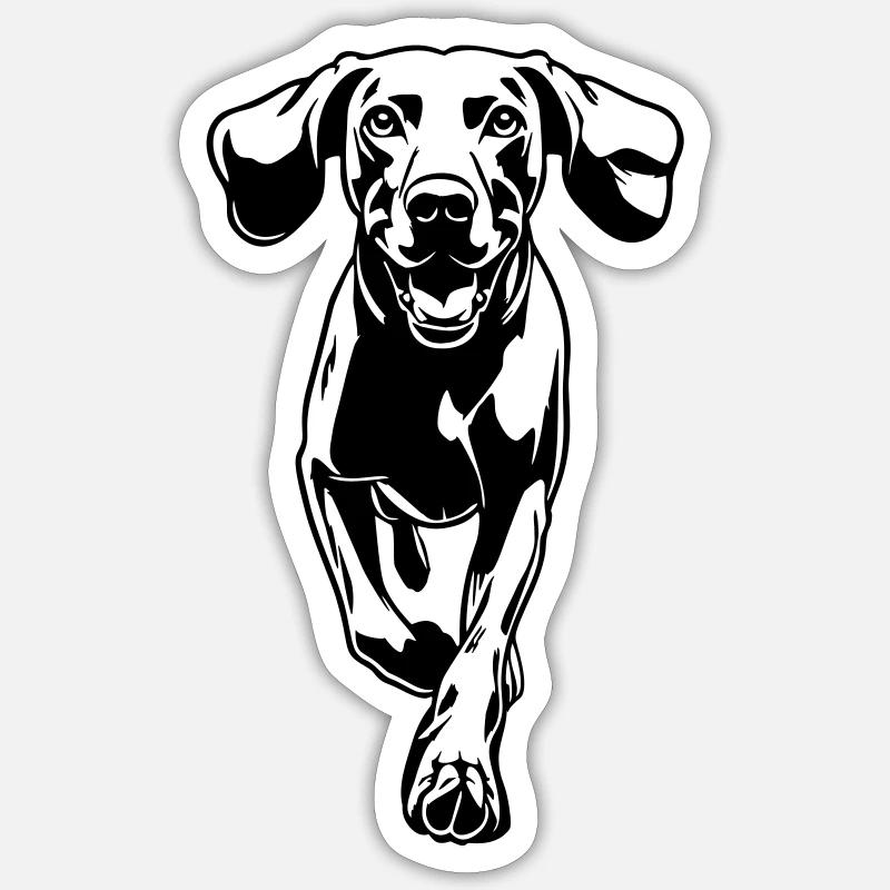 Weimaraner Sticker Größe S (10 x 10 cm)