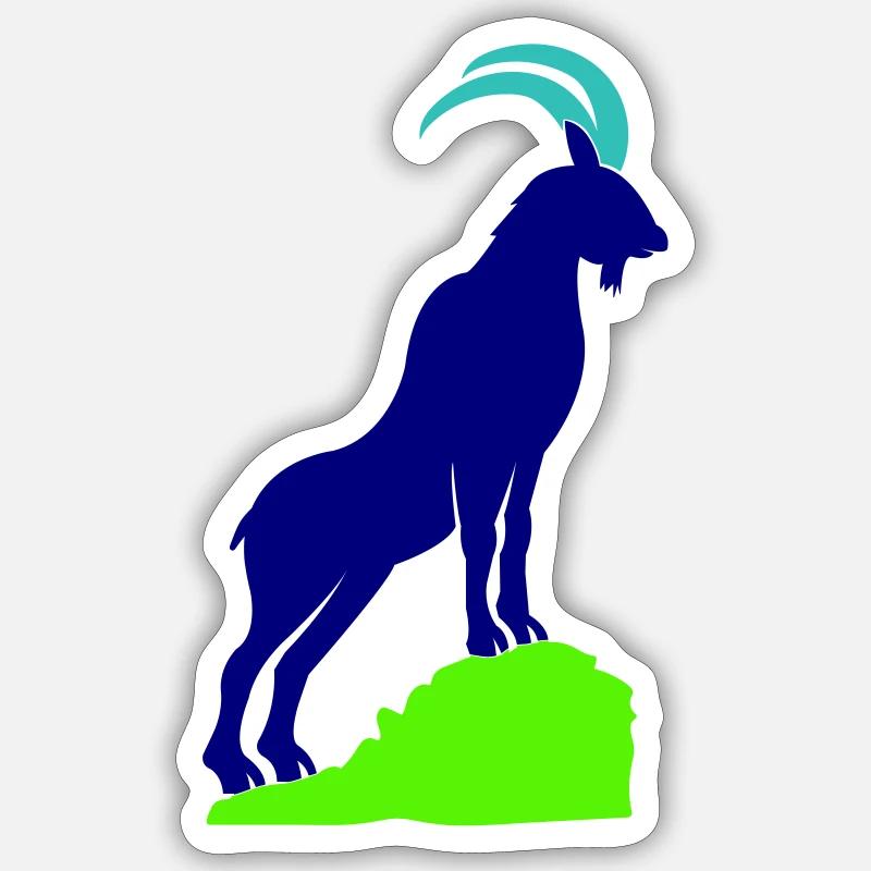 steinbock 02 Sticker Größe S (10 x 10 cm)
