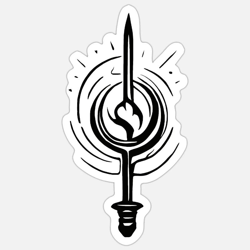 Écho de lame - Sticker taille S (10 x 10 cm) - blanc mat