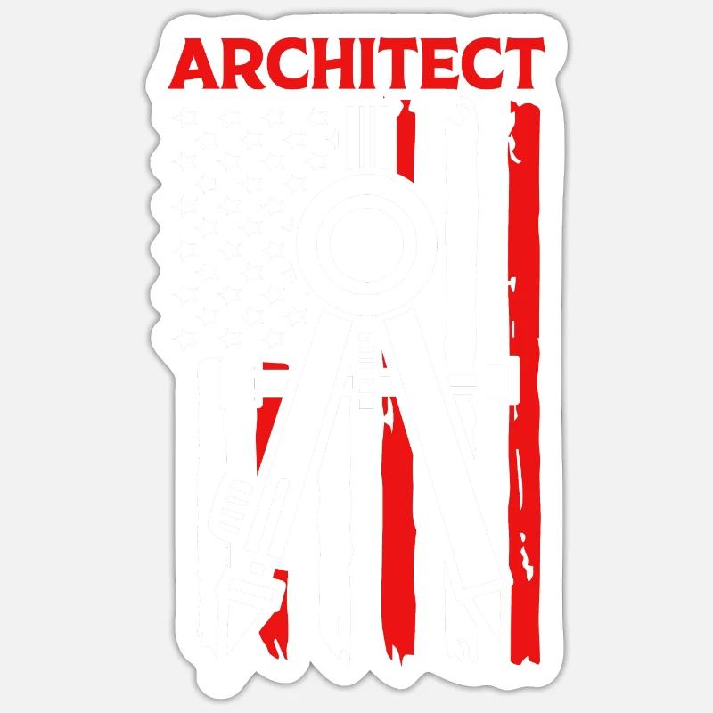 architect - Sticker size S (10 x 10 cm) - white matte