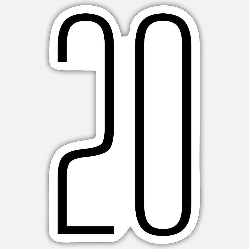 20 - Sticker taille S (10 x 10 cm) - blanc mat