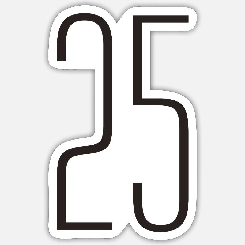 25 - Sticker size S (10 x 10 cm) - white matte