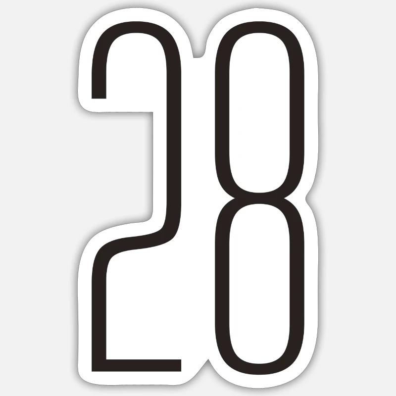 28 - Sticker taille S (10 x 10 cm) - blanc mat