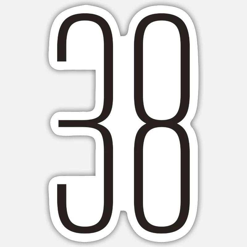 38 - Sticker taille S (10 x 10 cm) - blanc mat