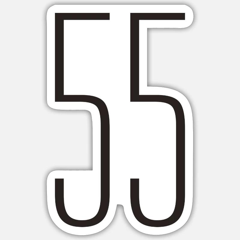 55 - Sticker size S (10 x 10 cm) - white matte