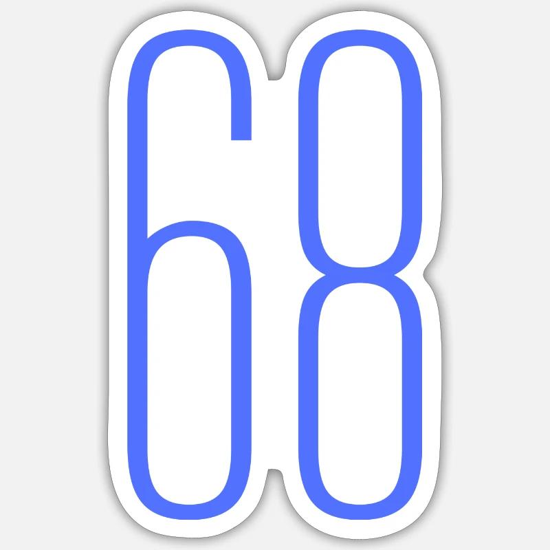 68 - Sticker taille S (10 x 10 cm) - blanc mat