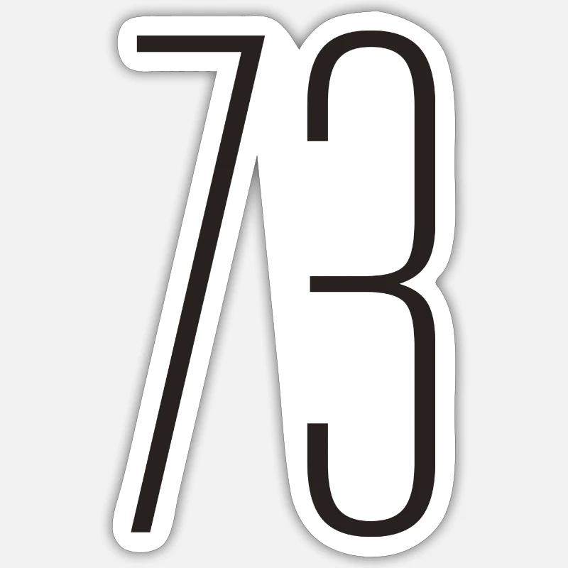 73 - Sticker Größe S (10 x 10 cm) - Mattweiß