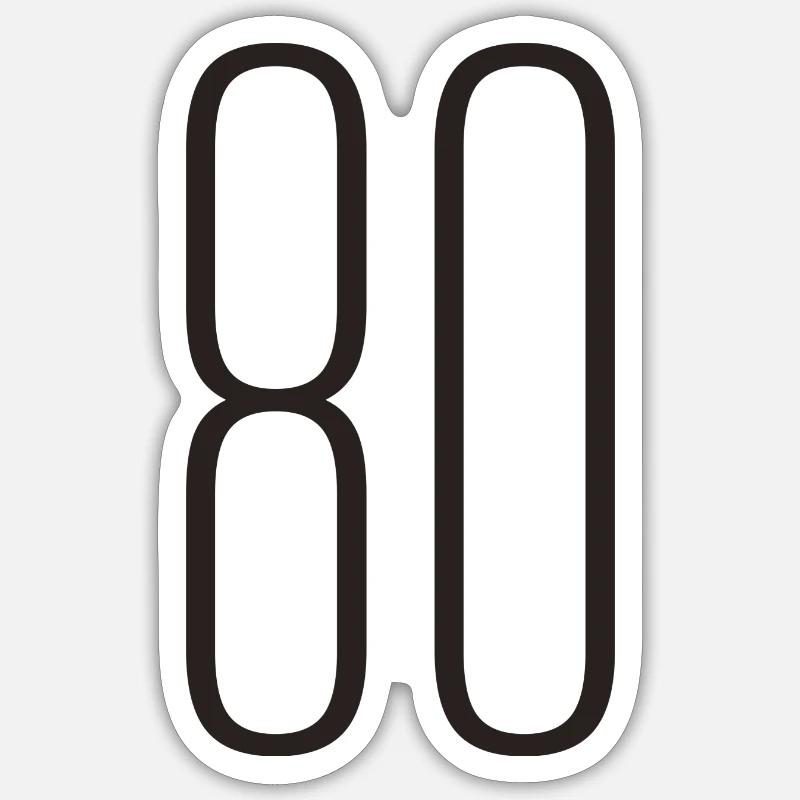 80 - Sticker size S (10 x 10 cm) - white matte