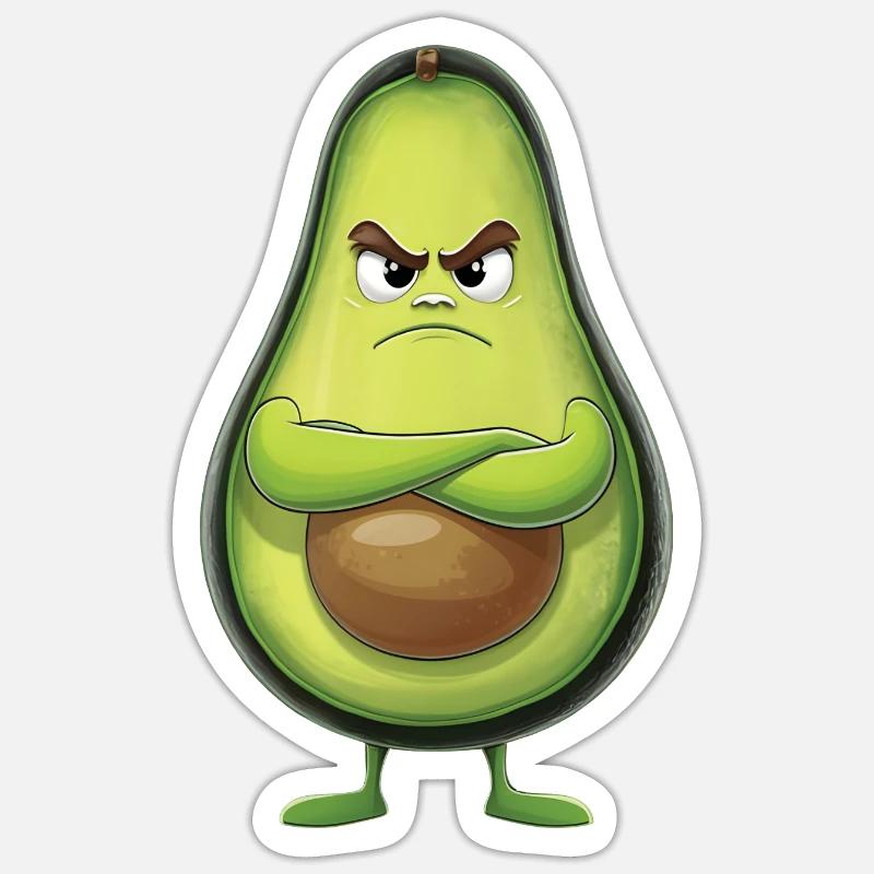 Avocat - Sticker taille S (10 x 10 cm) - blanc mat