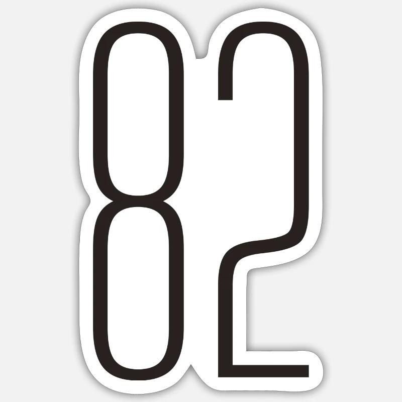 82 - Sticker size S (10 x 10 cm) - white matte