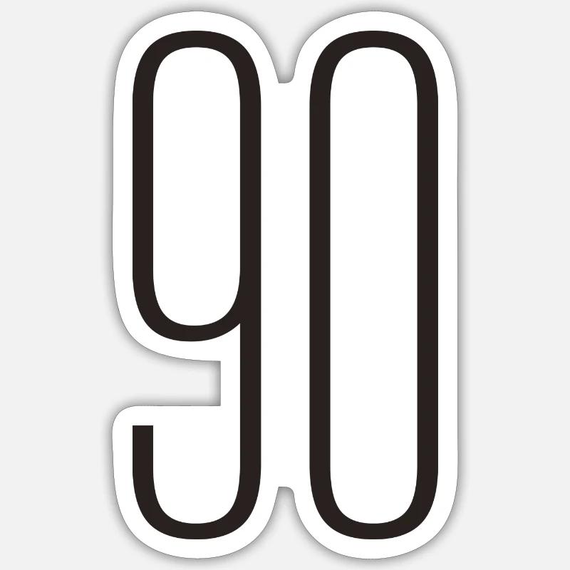 90 - Sticker taille S (10 x 10 cm) - blanc mat