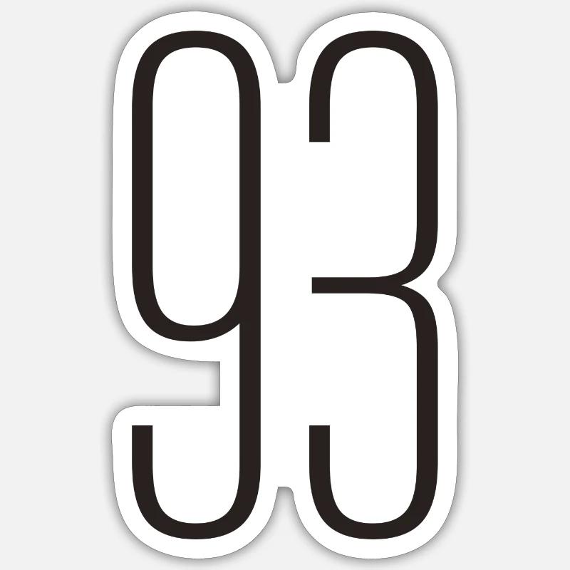 93 - Sticker taille S (10 x 10 cm) - blanc mat