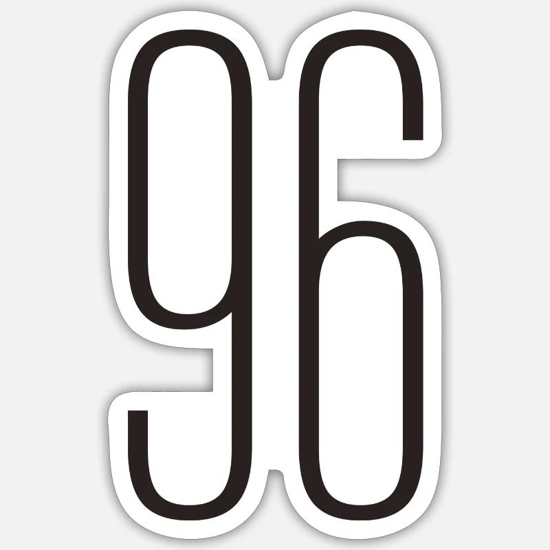 96 - Sticker taille S (10 x 10 cm) - blanc mat