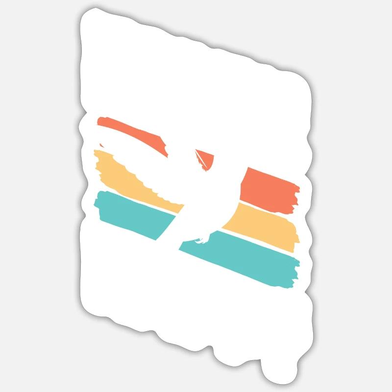 Vogel Bunt Mindtopia Diversity - Sticker Größe S (10 x 10 cm) - Mattweiß