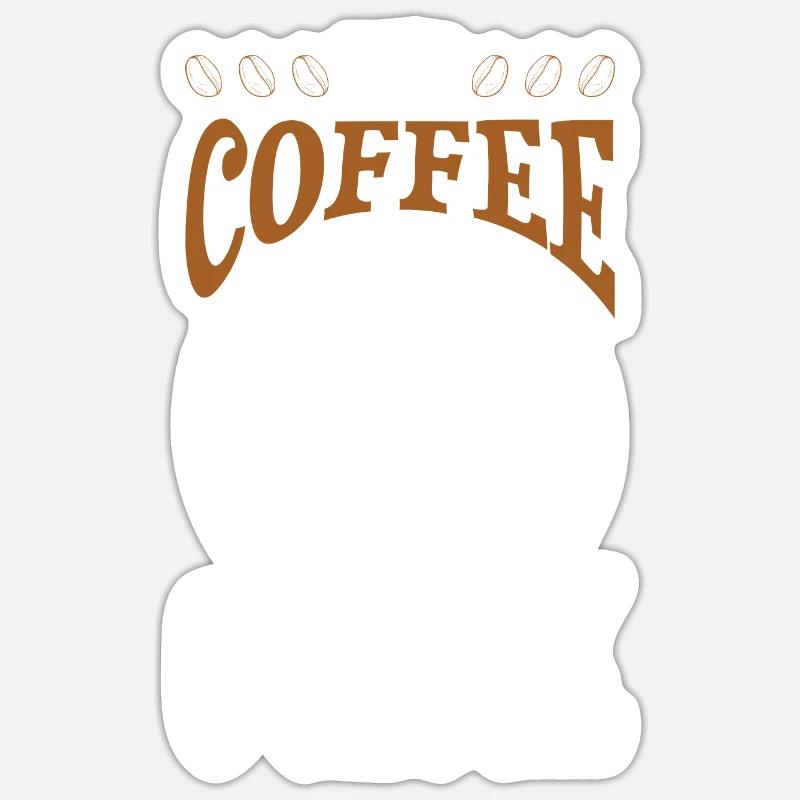 Son Café - Sticker taille S (10 x 10 cm) - blanc mat